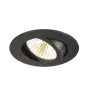 SLV New Tria Universeel 68 Spot Aluminium Zwart Rond 8.6W 600lm 38D - 925-930-940 CCT | Zaagmaat 68mm -  Beste Kleurweergave - Dimbaar 