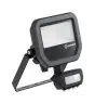 Ledvance LED Floodlight Aluminium Zwart 8W 1200lm 100D - 840 Koel Wit | IP65 - Bewegings- En Lichtsensor - Symmetrisch