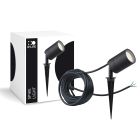 D'Lite Prikspot Fuse Aansluitsnoer Zwart | IP65 - Geschikt voor 1x GU10 | incl. cable 2 Meter