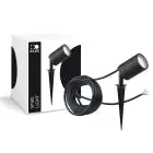 D'Lite Prikspot Fuse Aansluitsnoer Zwart | IP65 - Geschikt voor 1x GU10 | incl. cable 2 Meter