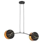 Emibig Hanglamp Motif Staal Zwart | Geschikt voor 2x E27 - Max 15W