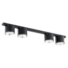 Emibig Plafondlamp Nano Staal Zwart | Geschikt voor 4x GU10 (AR111) - Max 12W