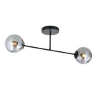 Emibig Plafondlamp Roma Staal Zwart | Geschikt voor 2x E14 - Max 10W