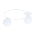 Emibig Plafondlamp Sopra Staal Wit | Geschikt voor 2x E14 - Max 10W