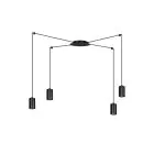 Emibig Hanglamp Traker Staal Zwart | Geschikt voor 4x GU10 - Max 10W
