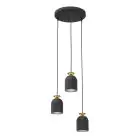 Emibig Hanglamp Target Staal Zwart | Geschikt voor 3x E27 - Max 15W