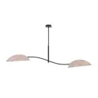 Emibig Plafondlamp Lotus Staal Zwart | Geschikt voor 2x E14 - Max 10W