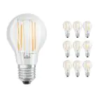 Voordeelpak 10x Osram CLASSIC LED E27 Peer Filament Helder 7.5W 1055lm - 827 Zeer Warm Wit | Dimbaar - Vervangt 75W