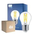 Voordeelpak 4x Philips MASTER LED Lustre E27 Kogel Filament Helder 2.5W 340lm - 922-927 Dim To Warm | Beste Kleurweergave - Dimbaar - Vervangt 25W