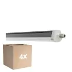 Voordeelpak 4x Ledvance Waterdicht Montagebalk Vochtbestendig FLEX Doorvoerbedrading 42W 6800lm - | IP66 - Vervangt 2x 58W