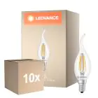 Voordeelpak 10x Ledvance Classic LED E14 Kaars Filament Helder 3.4W 470lm - 827 Zeer Warm Wit | Vervangt 40W