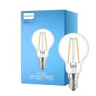 Philips Corepro LED Lustre E14 Kogel Filament Helder 2W 250lm - 827 Zeer Warm Wit | Vervangt 25W