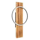 Eglo Wandlamp Boyal Hout Zwart, Roestig 12W 1700lm - 830 Warm Wit