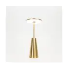 Eglo Tafellamp Piccola Staal Goud 2W 270lm - 824-830-840 CCT | IP54 - Touch Dimbaar - USB-C